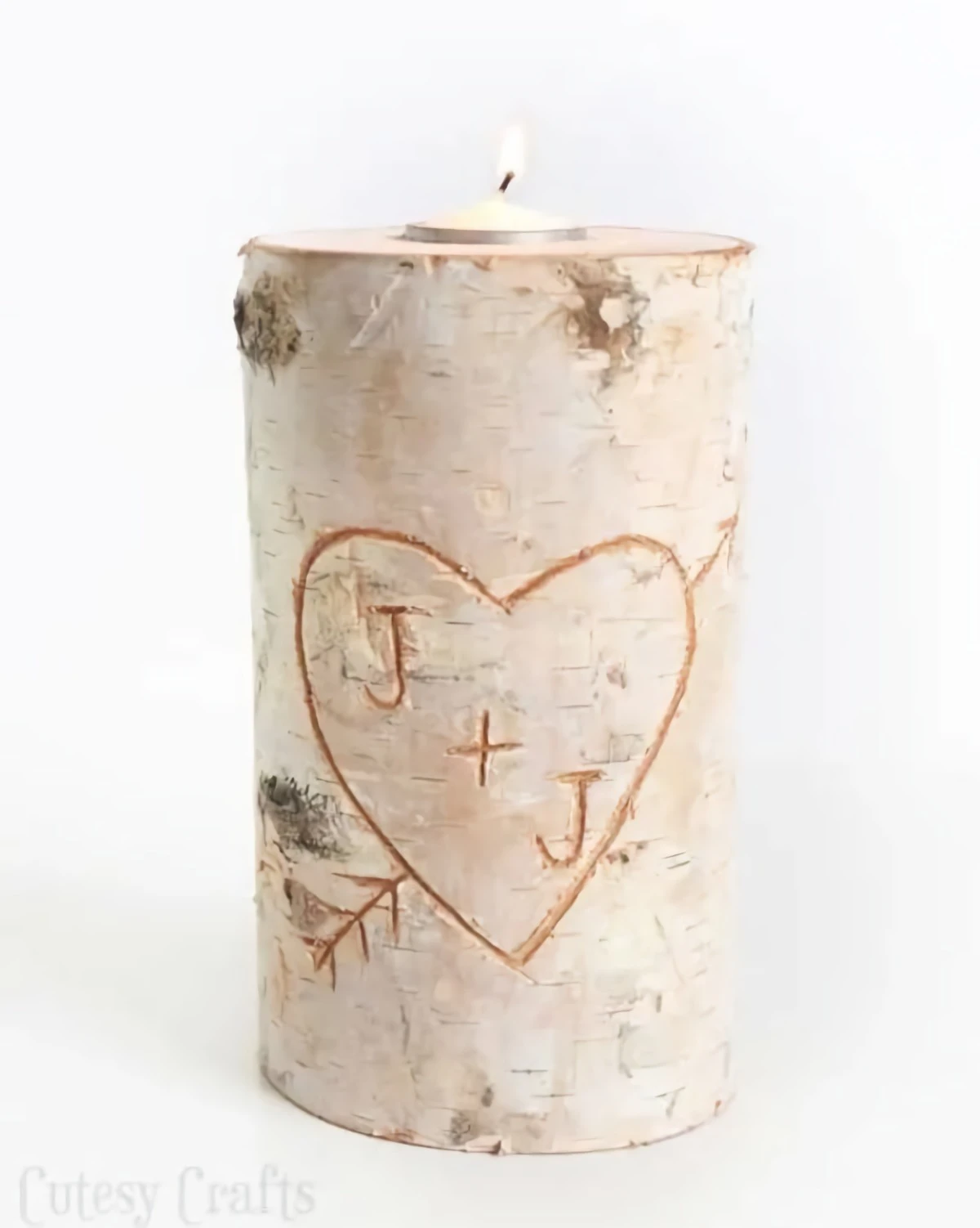 diy valentines day gifts birch candle holder