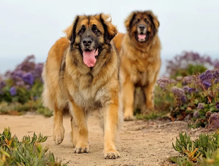 largest dog breeds big leonberger dogs frolicking