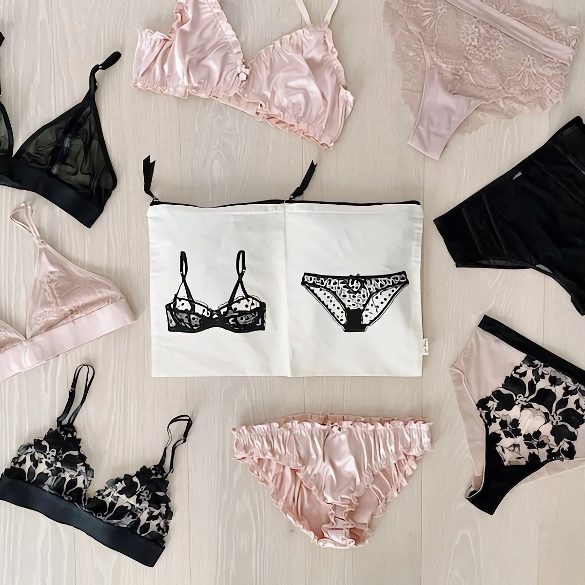 lingerie and lingerie bags