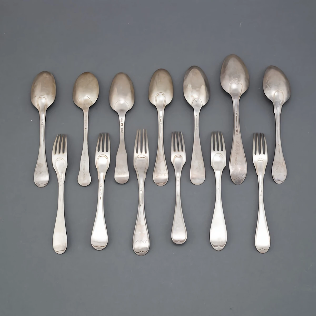 spoons and forks in silver