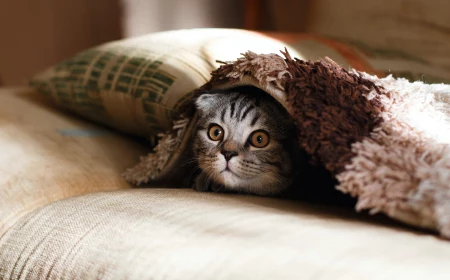 common cat myths cat snuggled under the covers