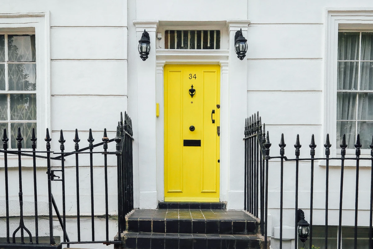front door color mistakes bright yellow door 