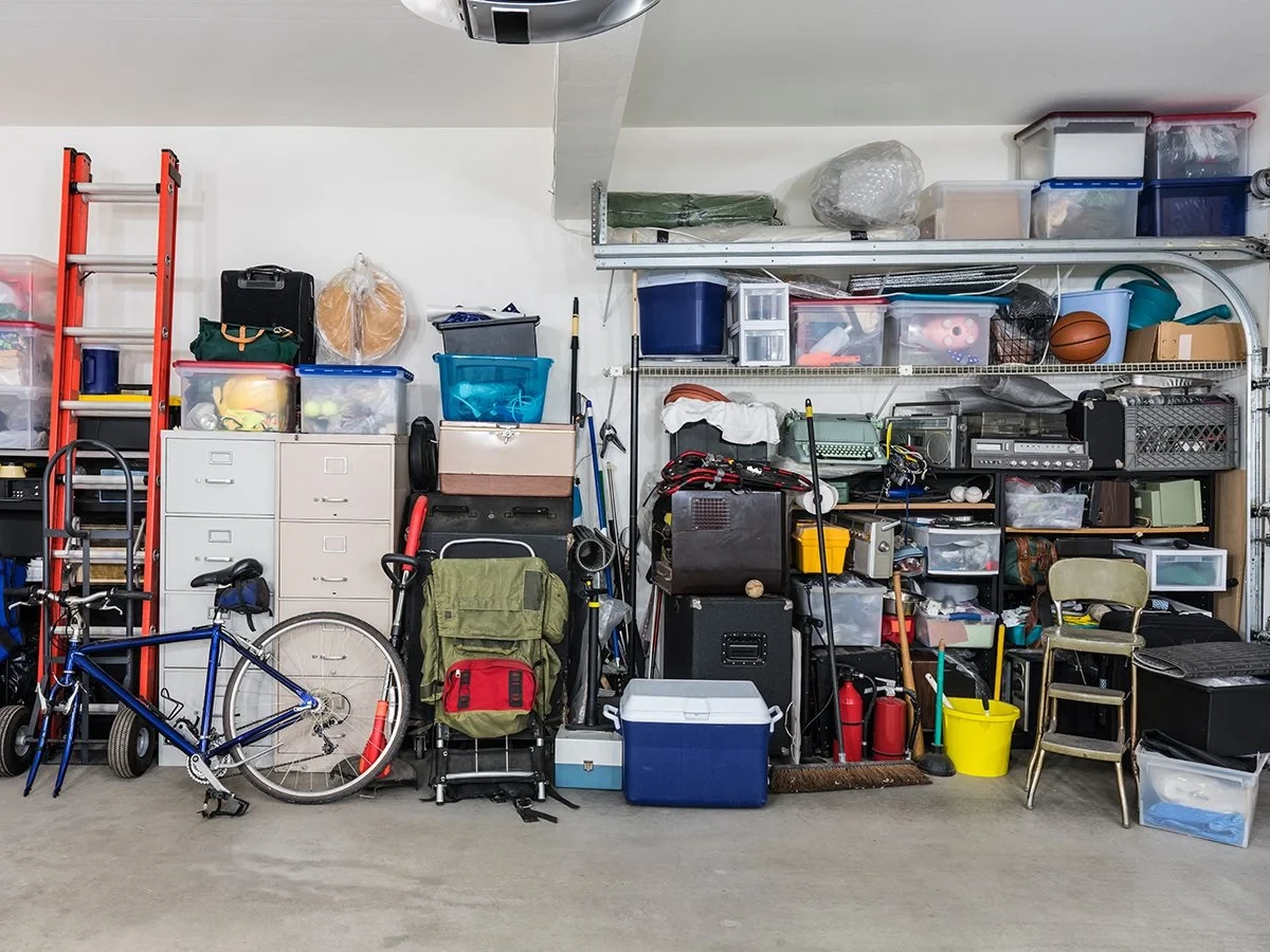 garage filled with different things