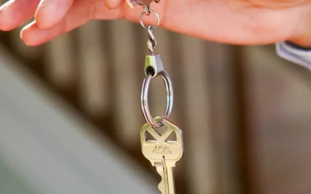 hand dangling a key