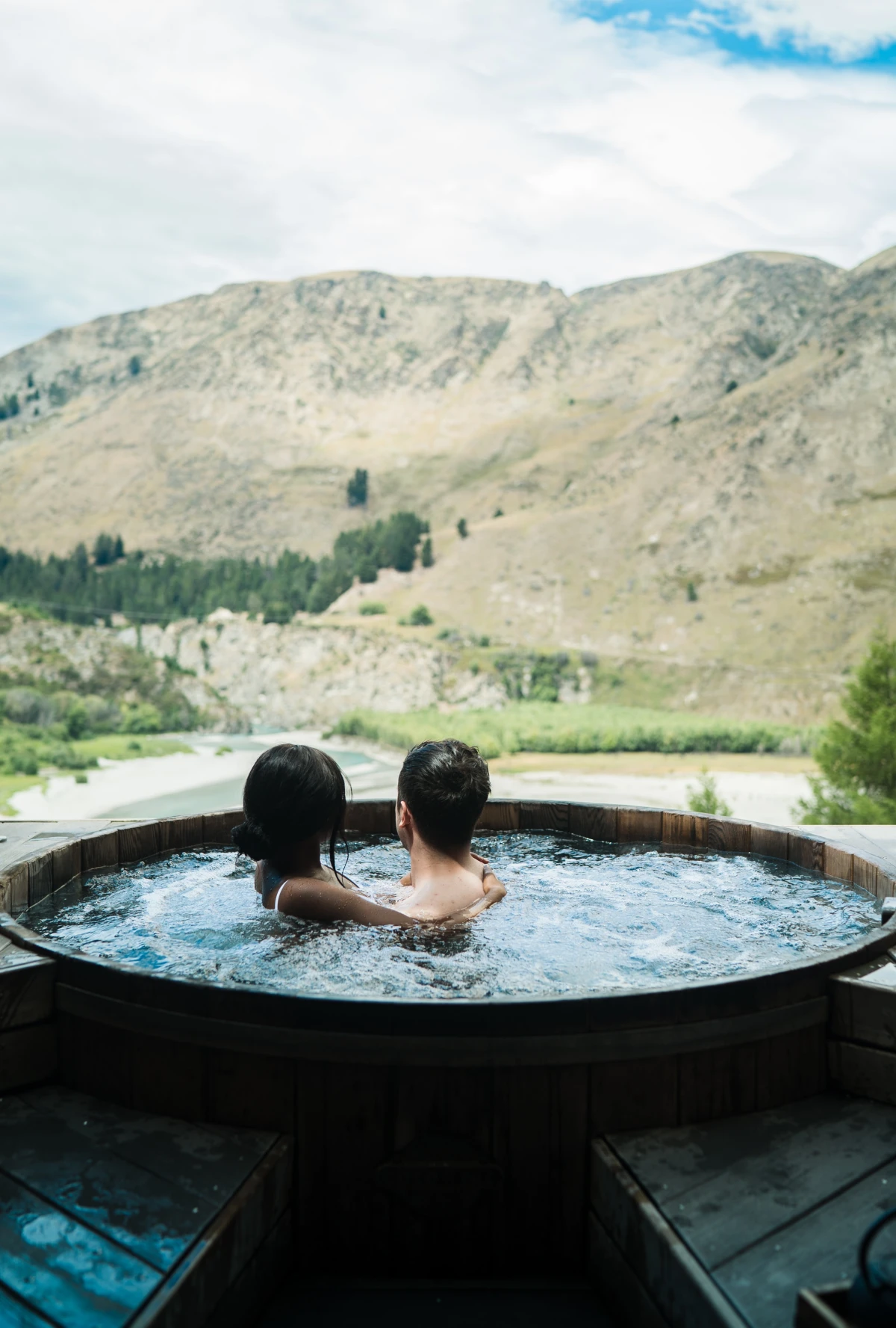 man and woman in tub