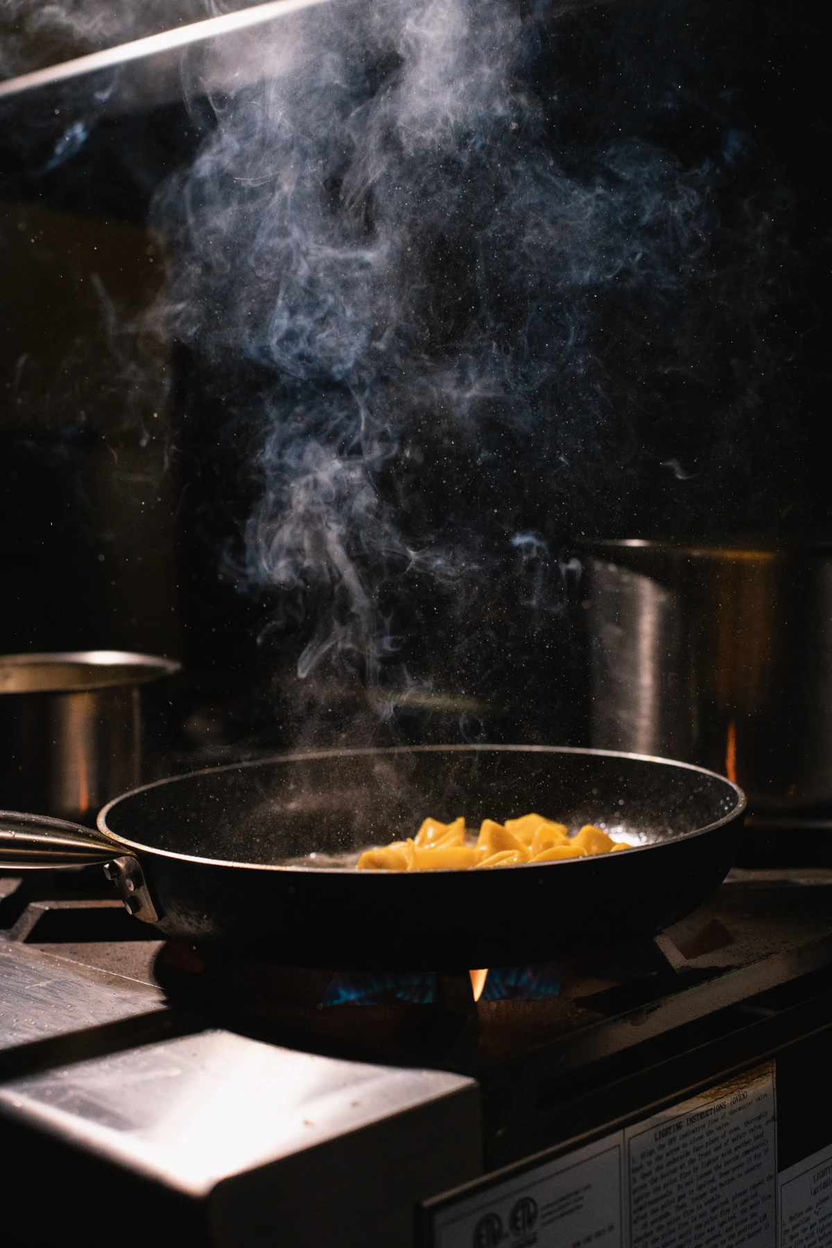 pan cooking on stove top