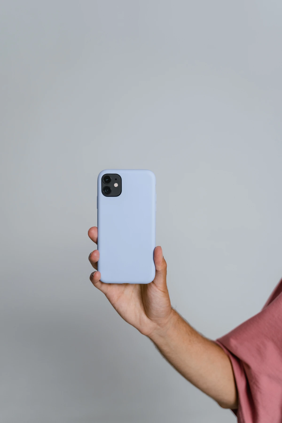 simple light blue phone case