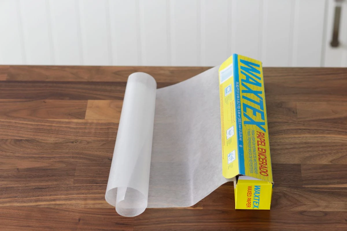wax paper coming from a packet