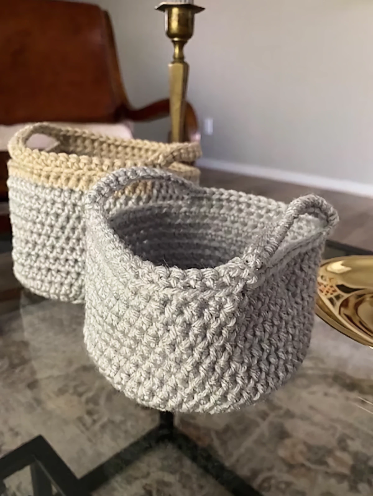 basket made by crochet