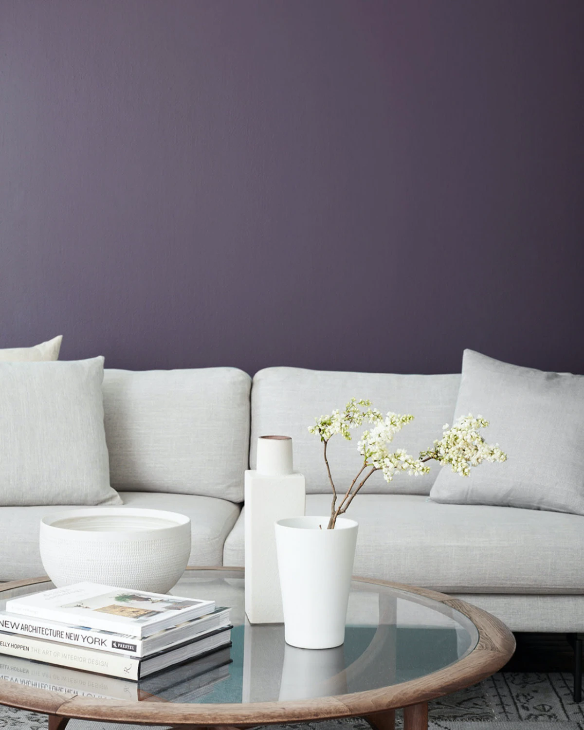dark plum color living room