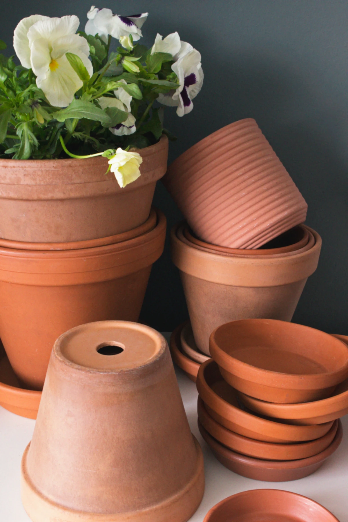 different clay pots
