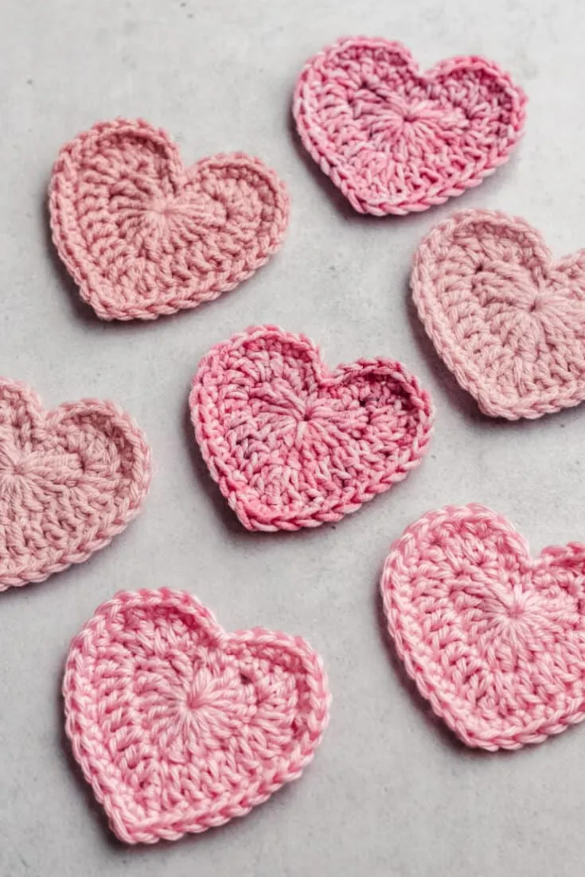 easy crochet patterns pink hearts for garland