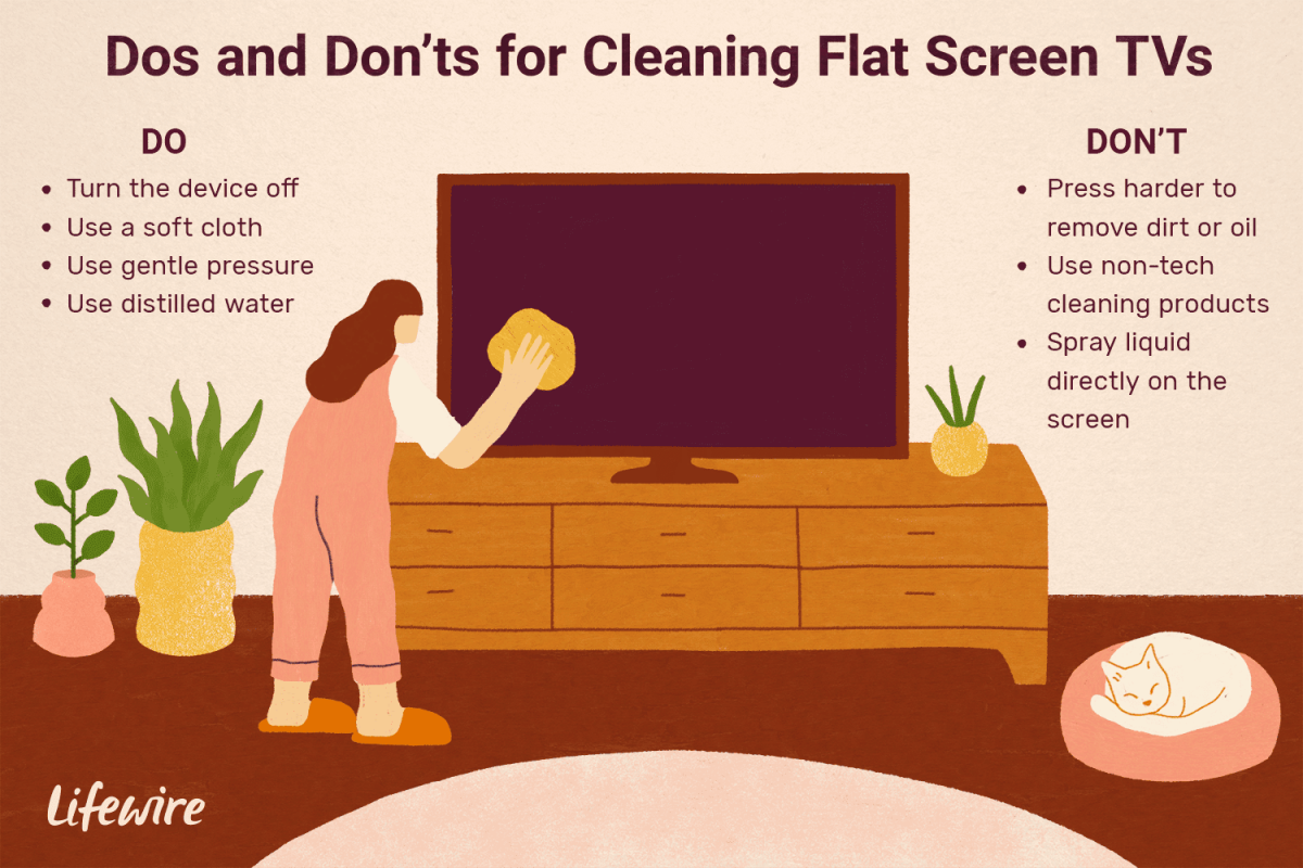 how to clean tv screen safely