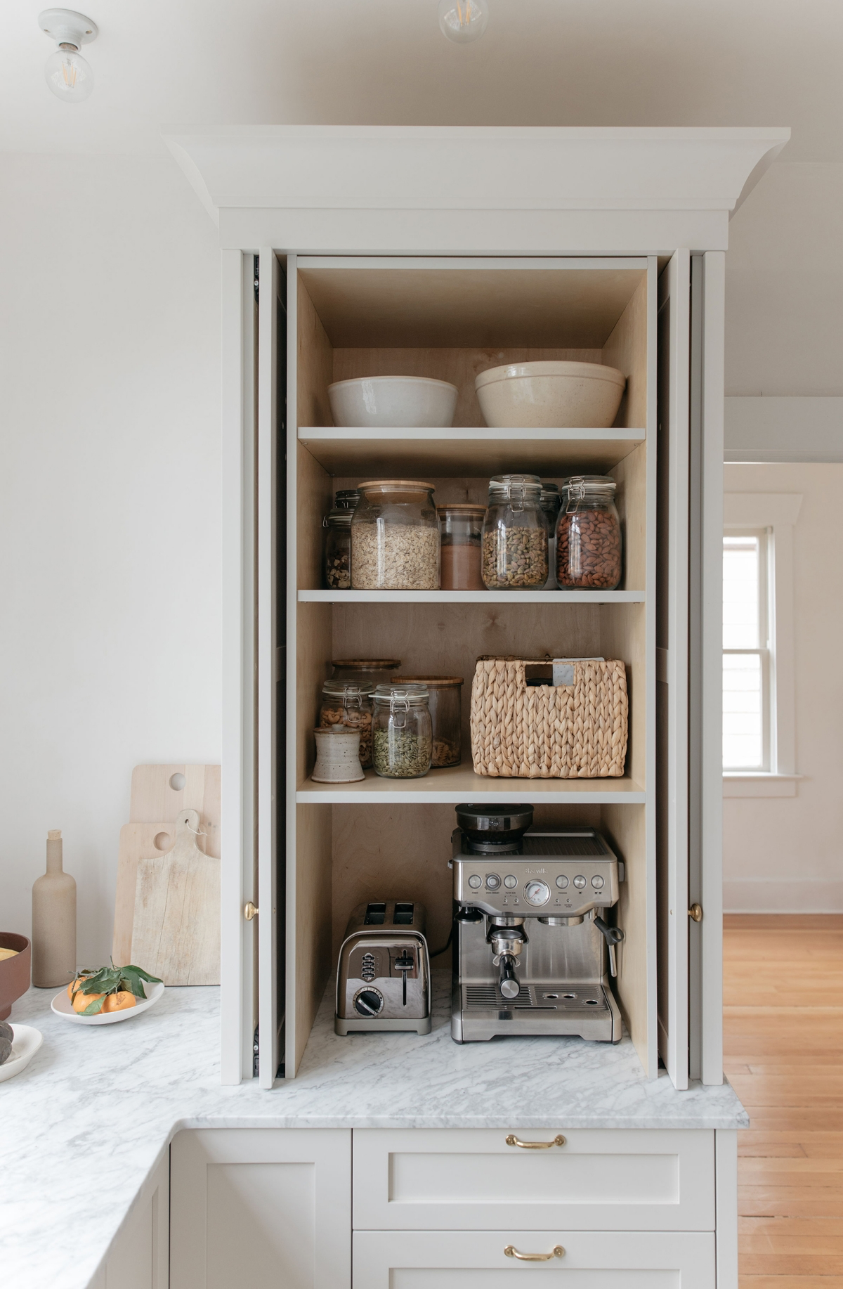 how to store electrical appliances in kitchen