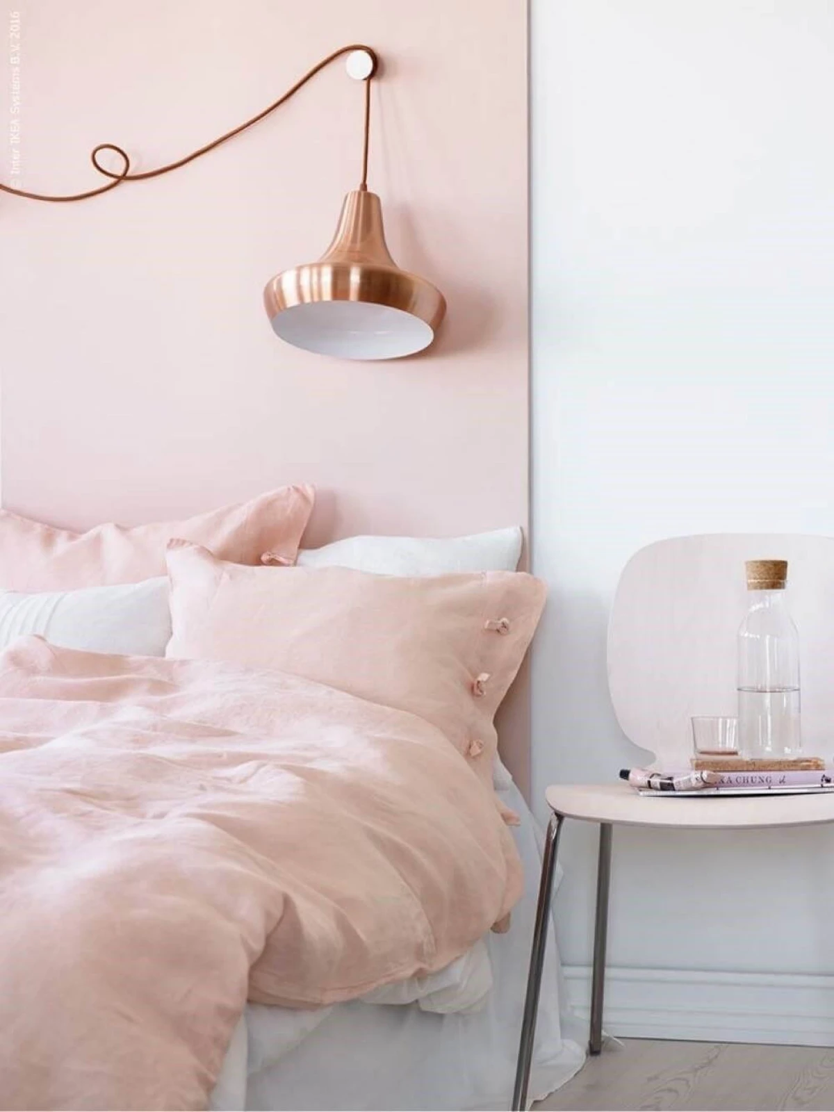 light pink bedroom