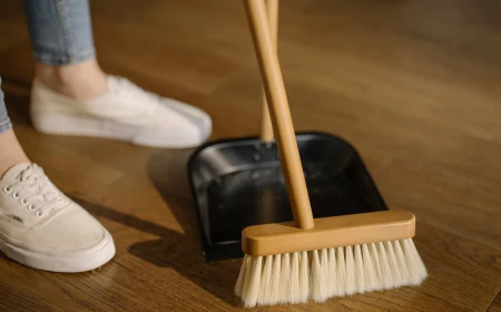 dirtiest places in your home person using a broom