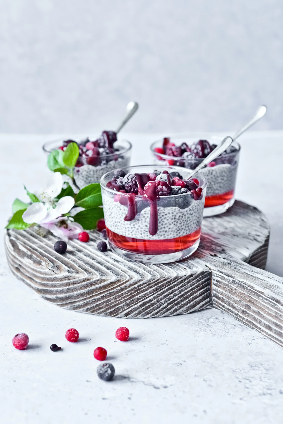 chia pudding in cups