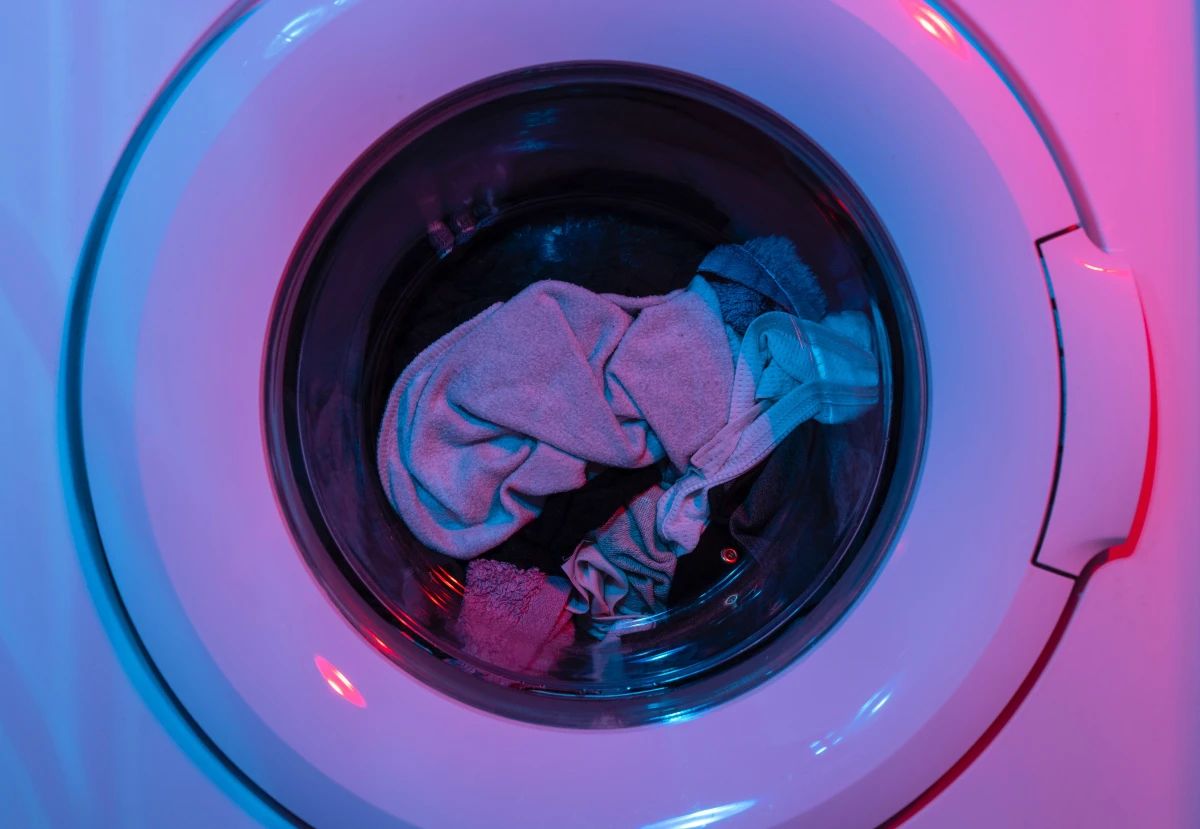 clothes inside dryer machine
