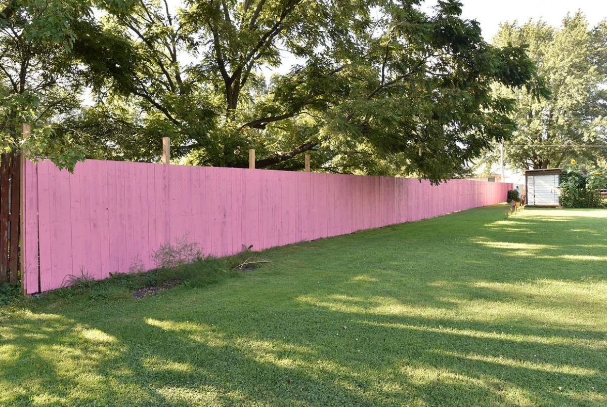 fence colors to avoid pink fence in garden