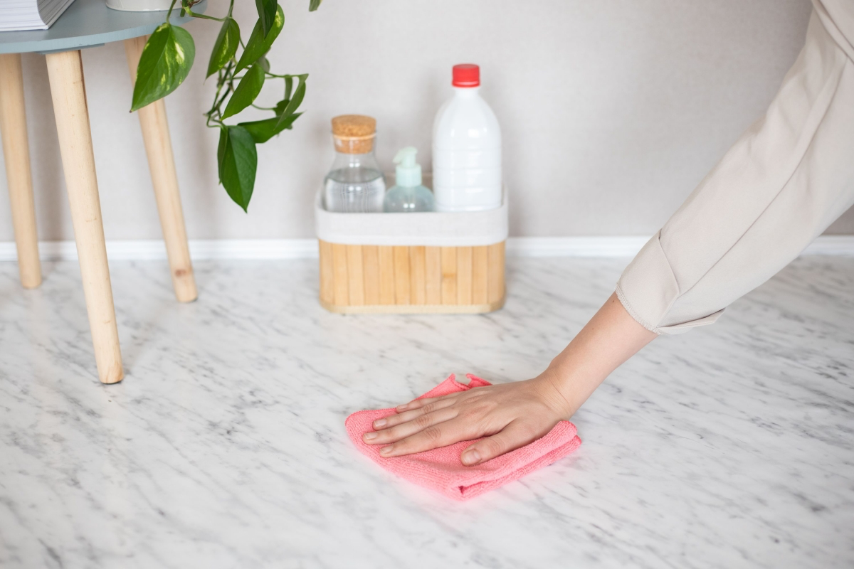 how to clean marble floors