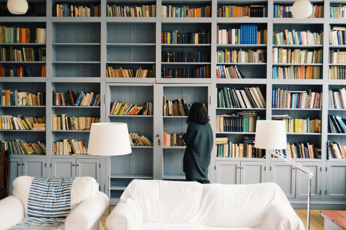 how to declutter books big library of books