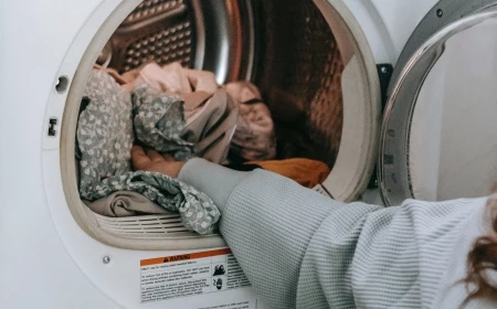 person using dryer machine