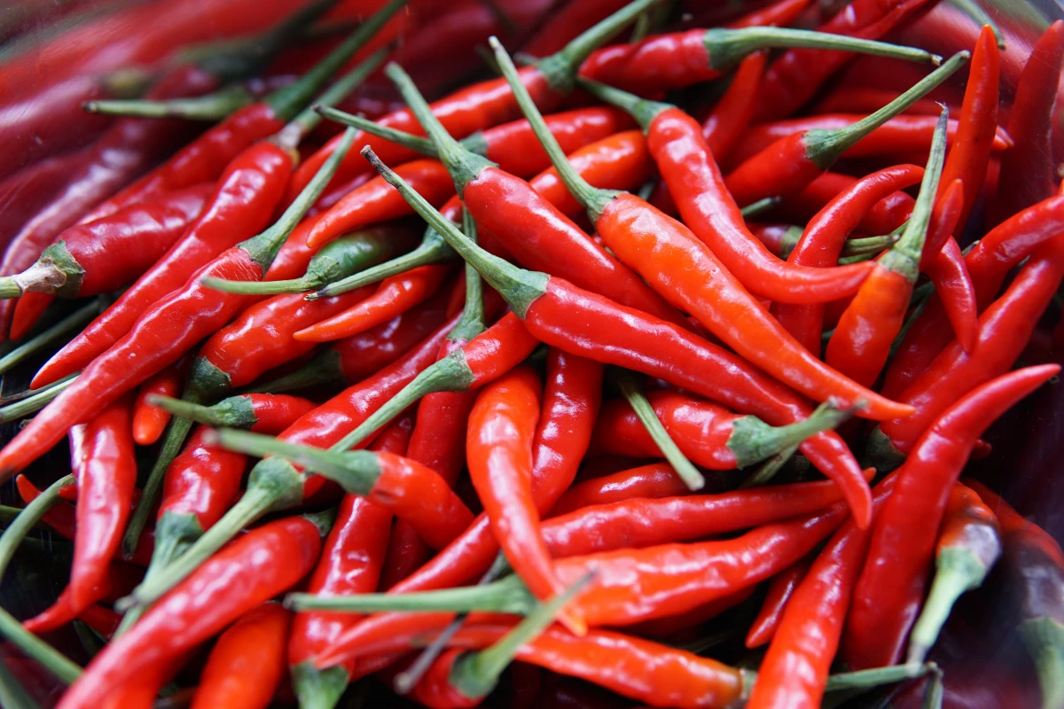 red hot cayenne peppers