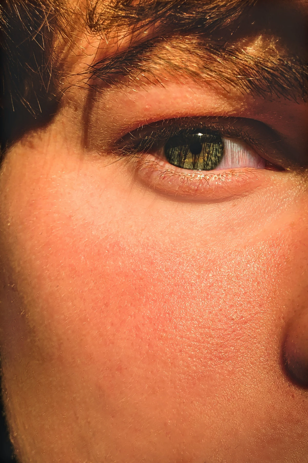 summer skincare skin up close and green eye
