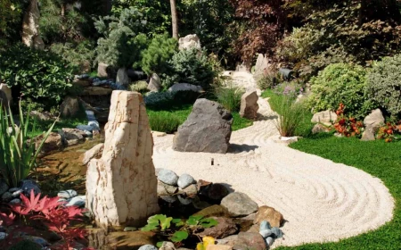 garden with big rocks