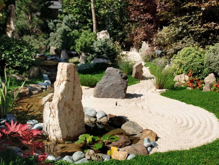 garden with big rocks