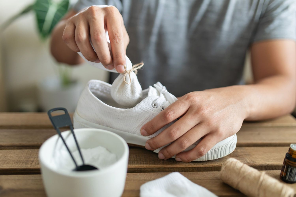 how to remove shoe odor with baking soda