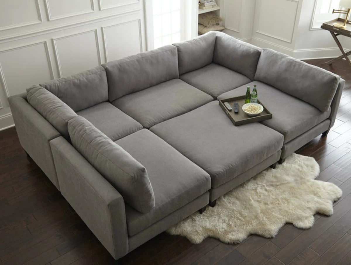 big gray couch