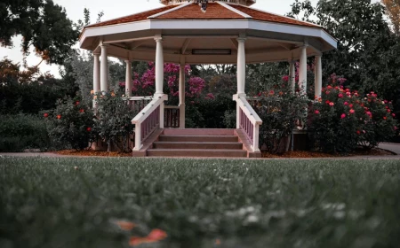 gazebo in backyard