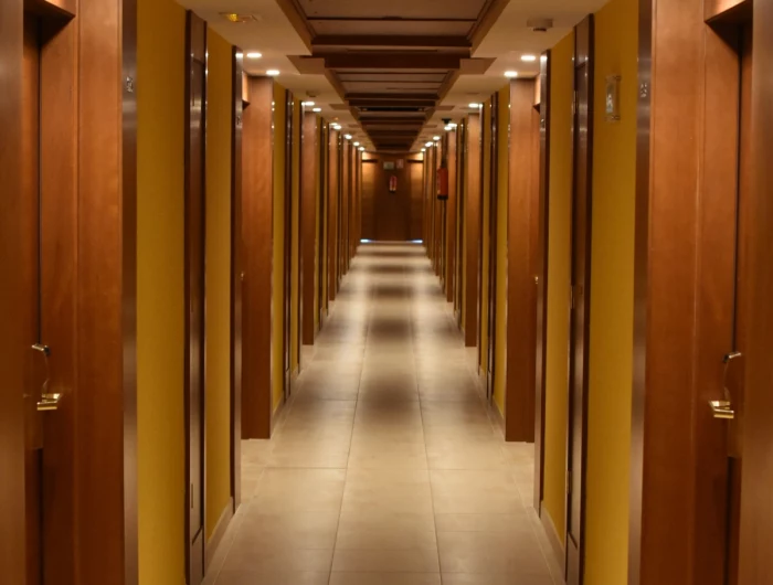 italian doors in hallway