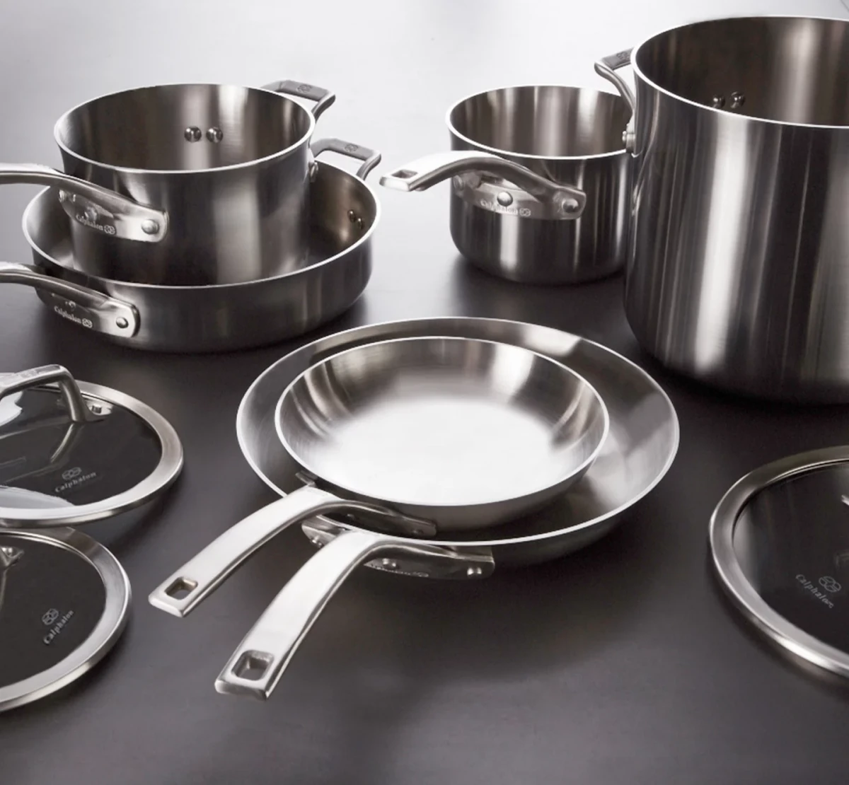 pans and pots from stainless steel