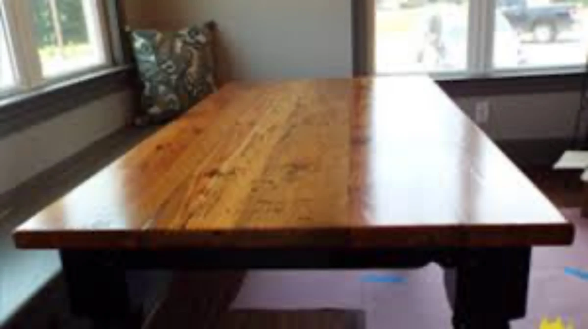 shiny wooden table