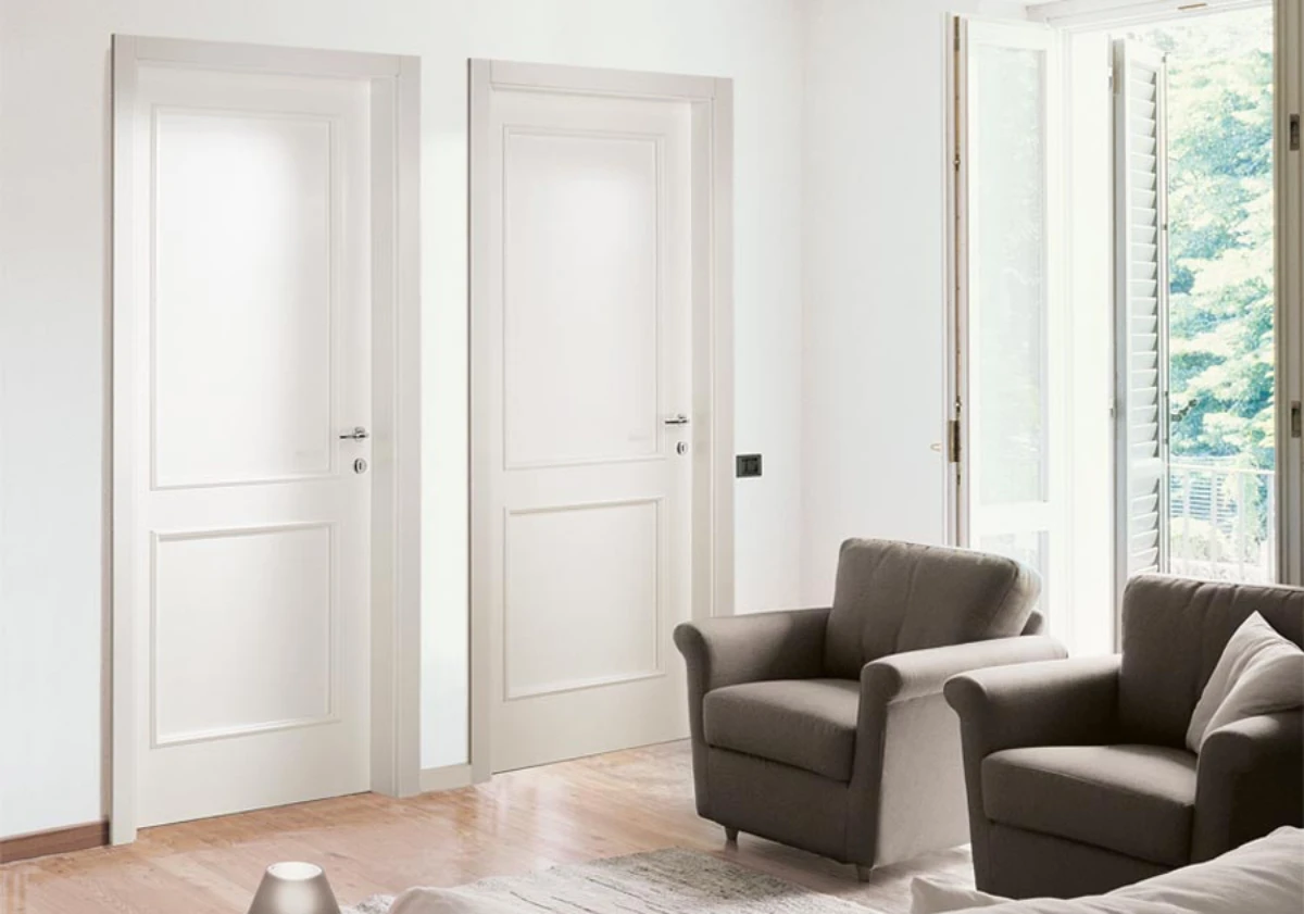 two white doors