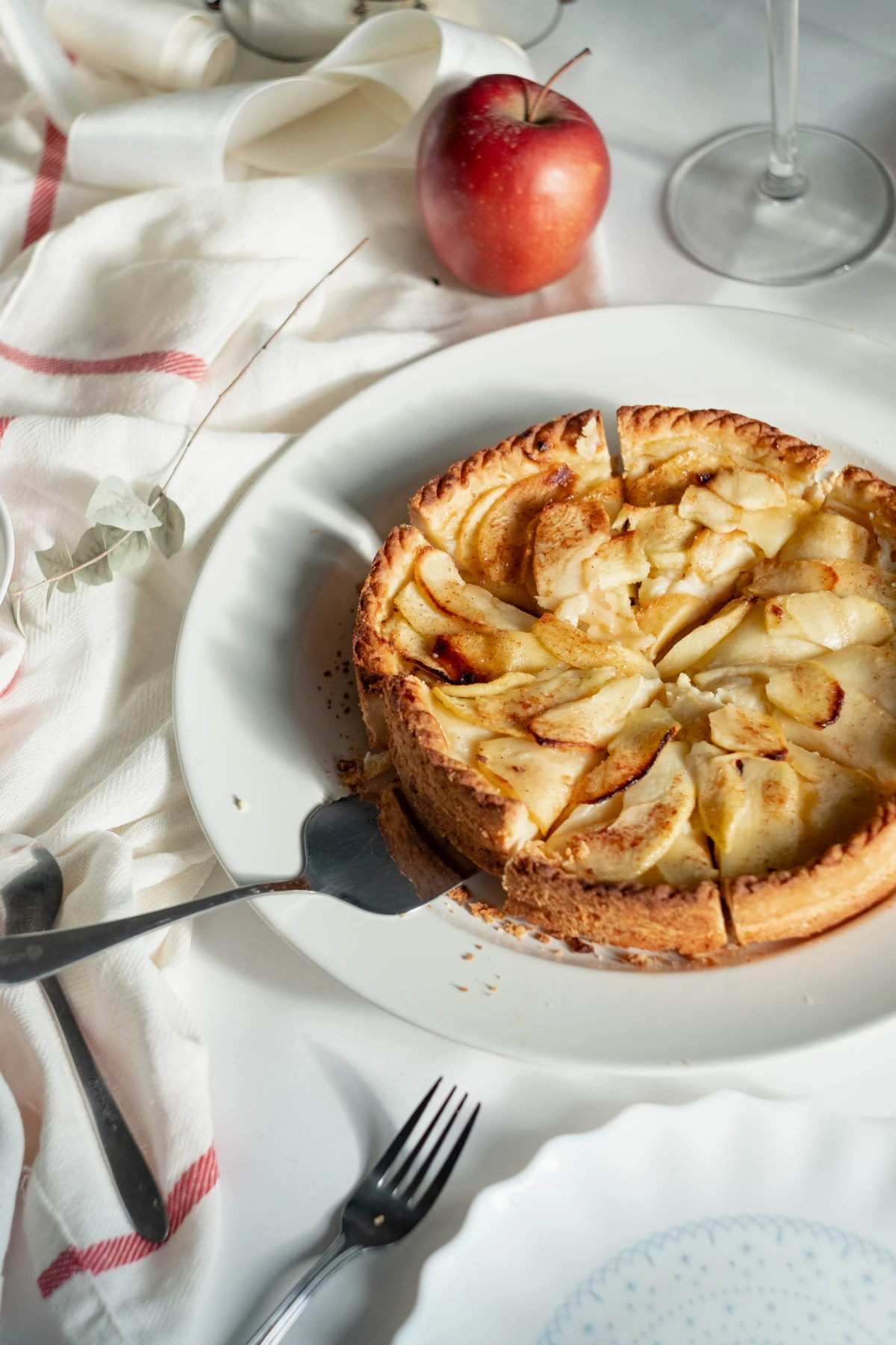 apple pie on plate
