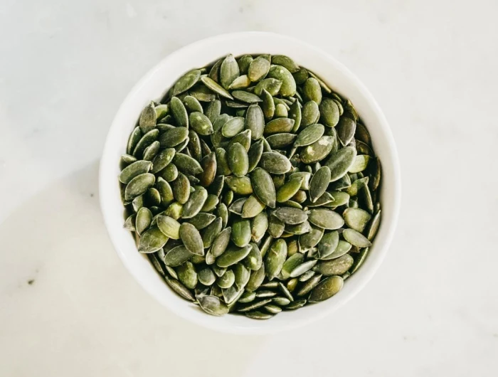 pumpkin seeds in a bowl