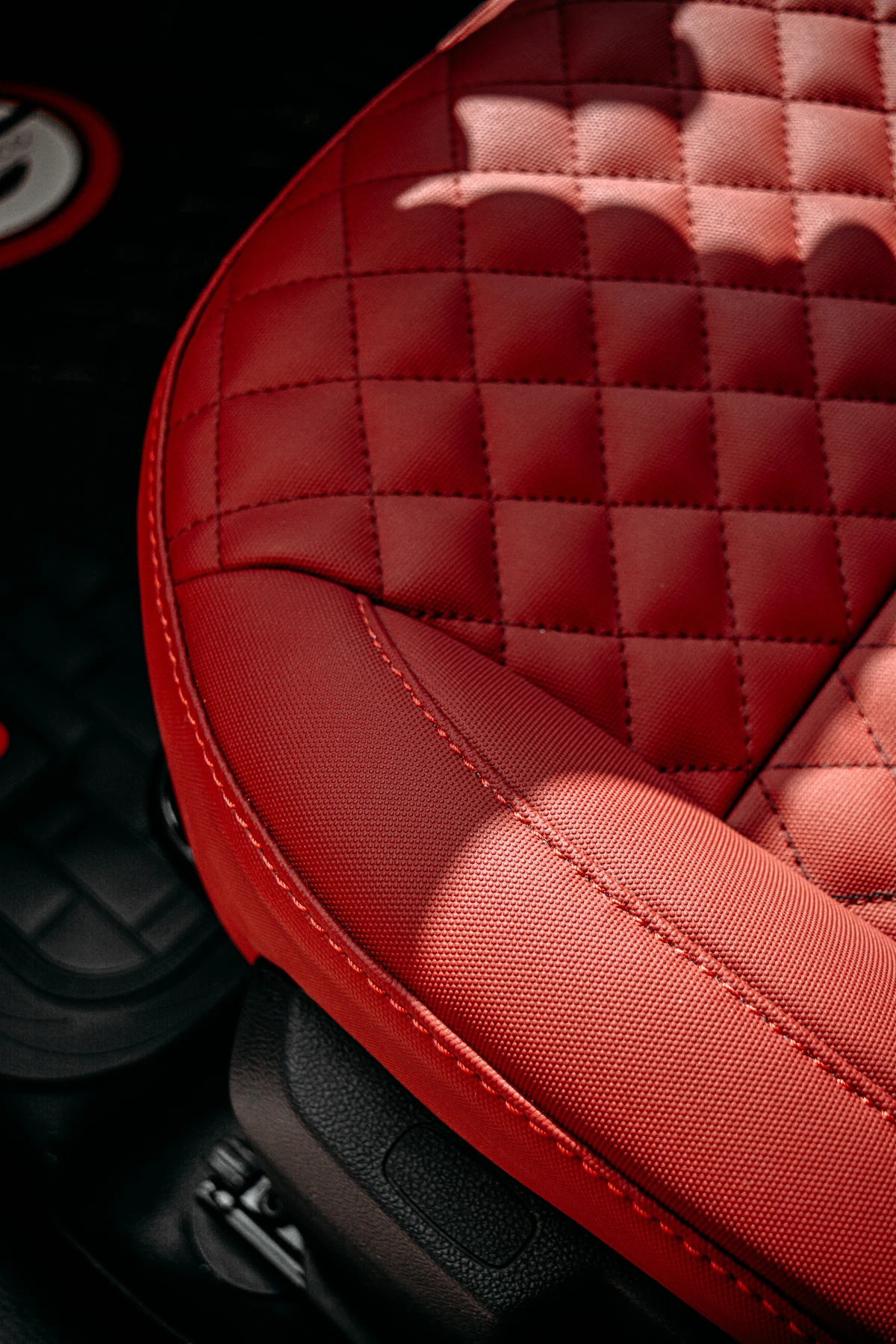 red car seat