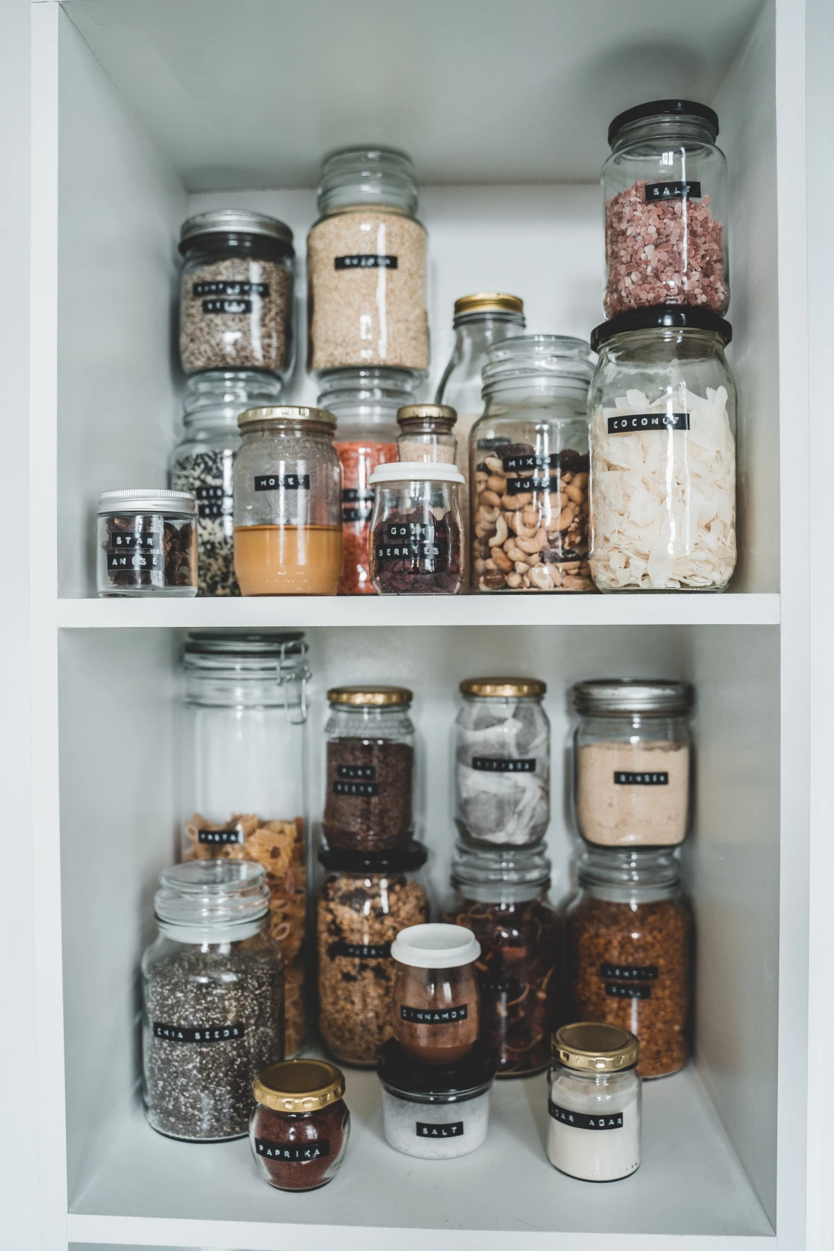 declutter before fall pantry with food