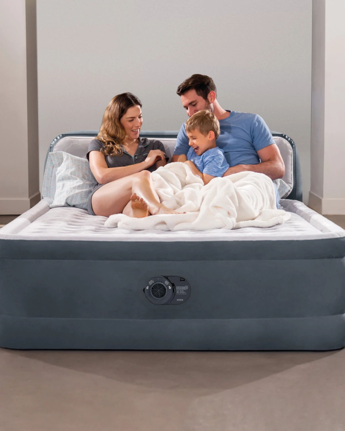 make an air mattress more comfortable family on air mattress