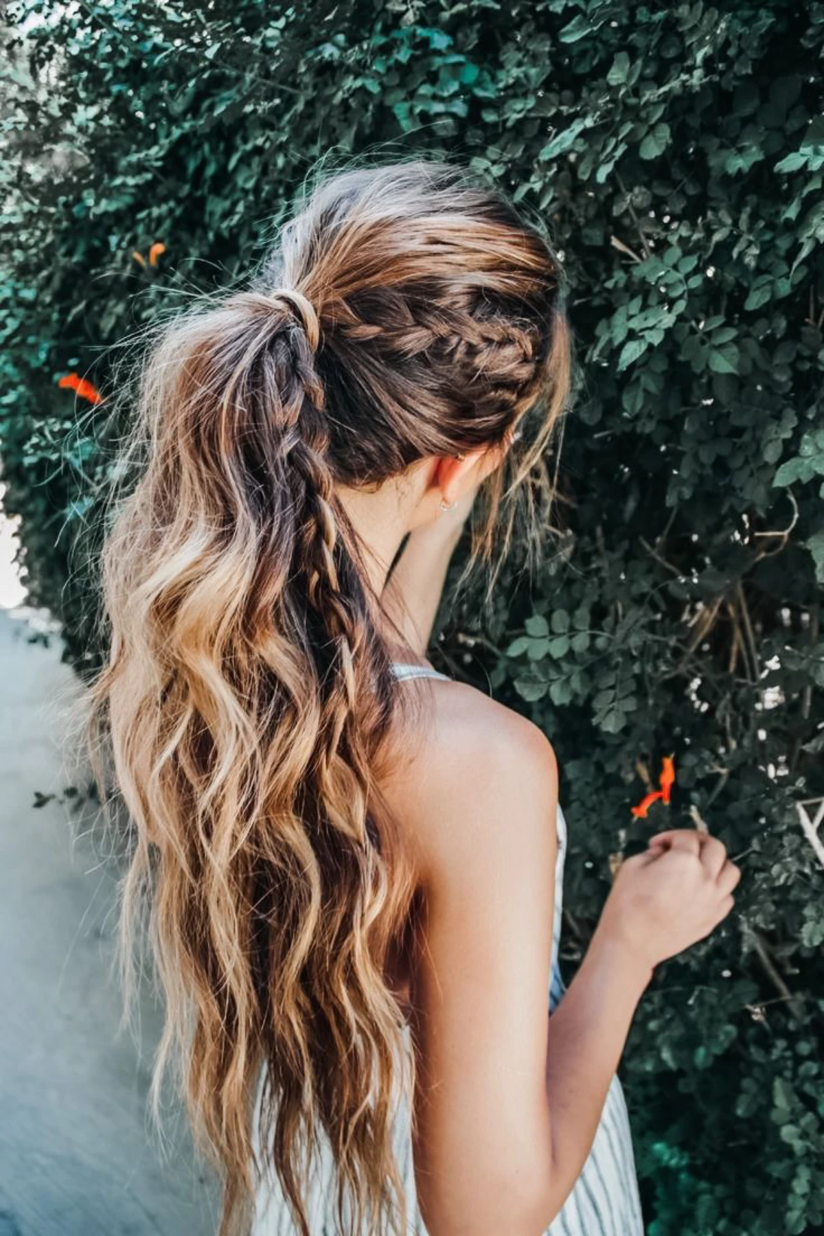 boho braids and beach waves