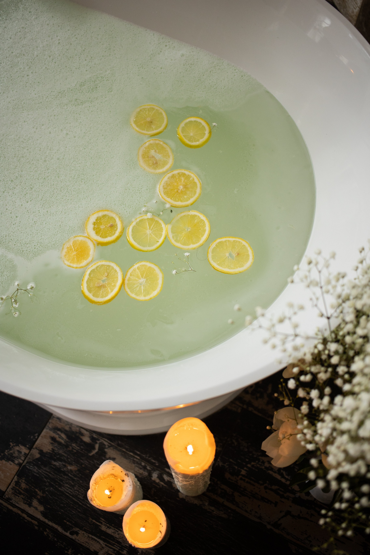 bridal shower themes for winter bathtub with lemons