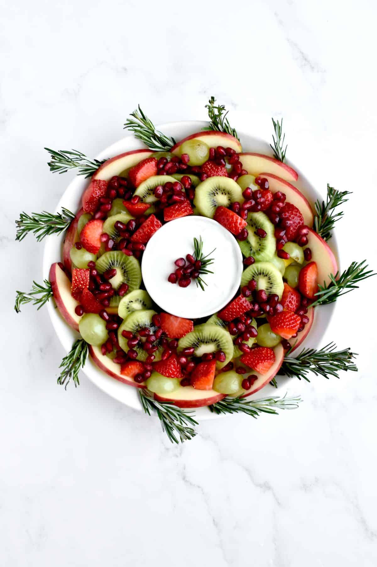 christmas wreath fruit platter