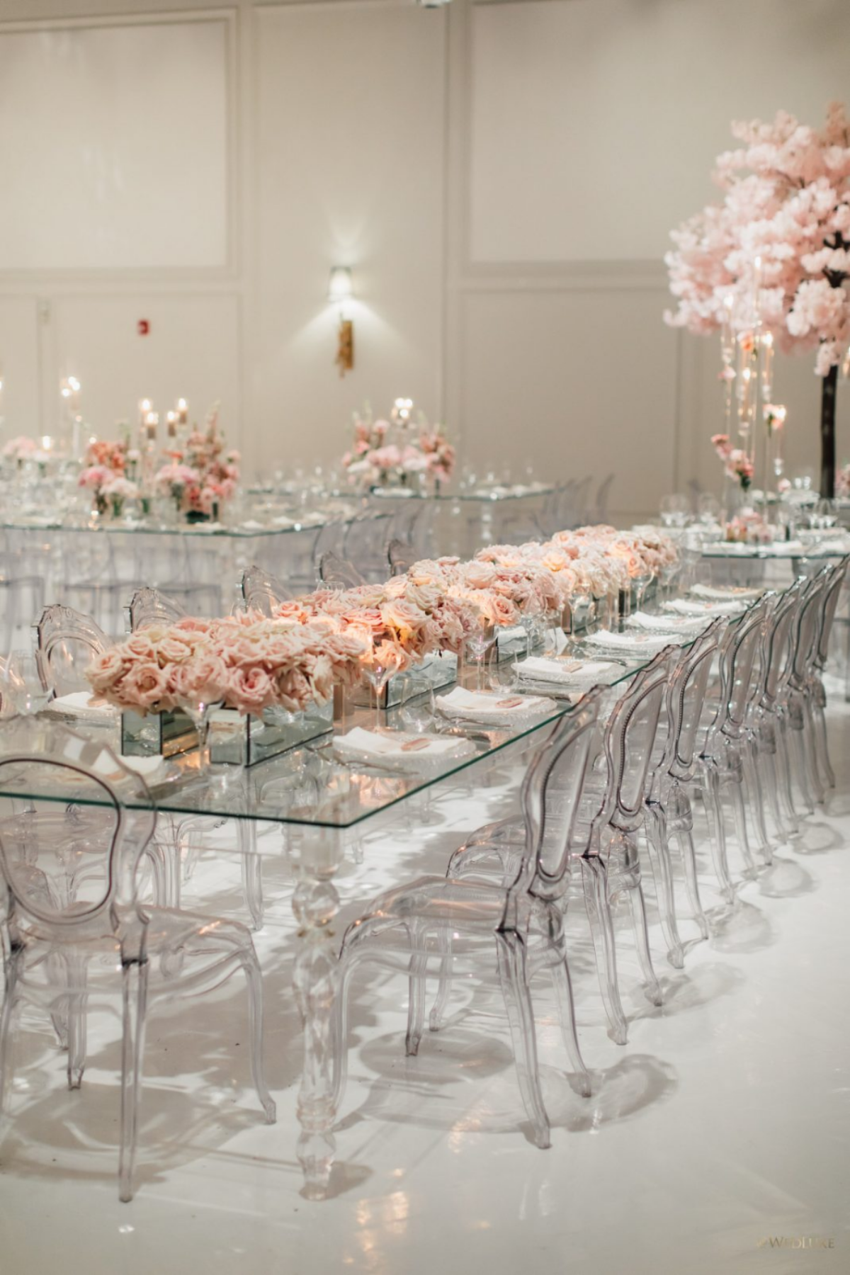 crystal bridal shower table and chairs