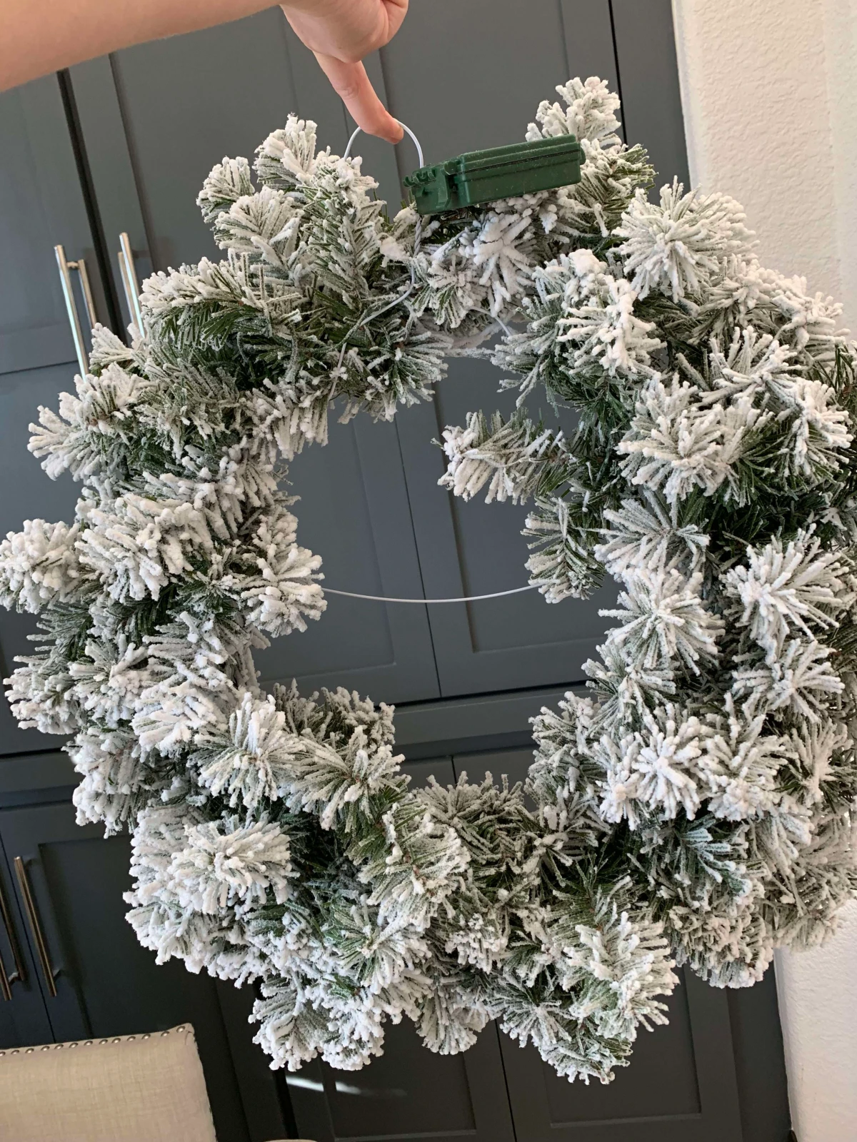 diy storage solution for wreath