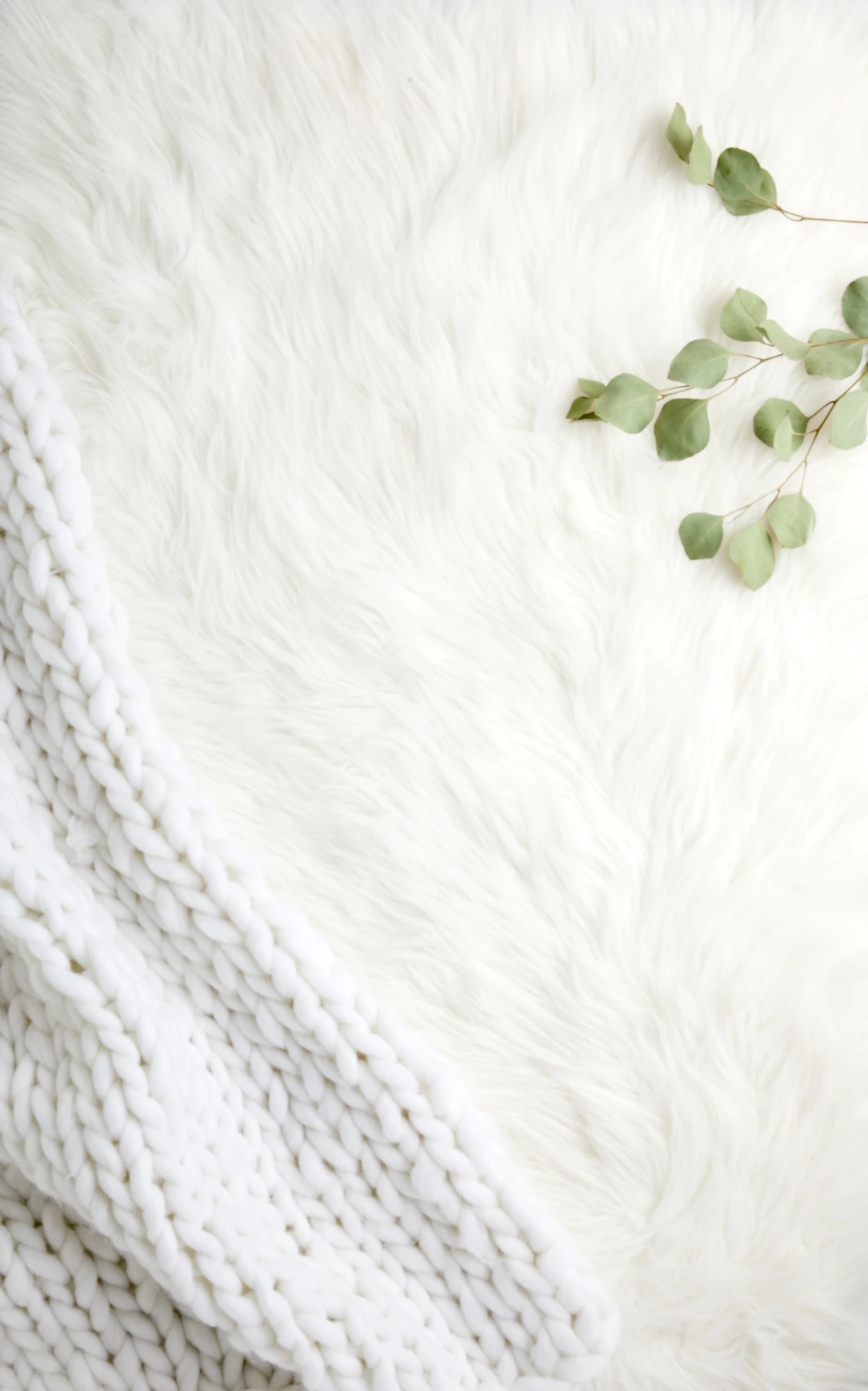 fluffy white blanket
