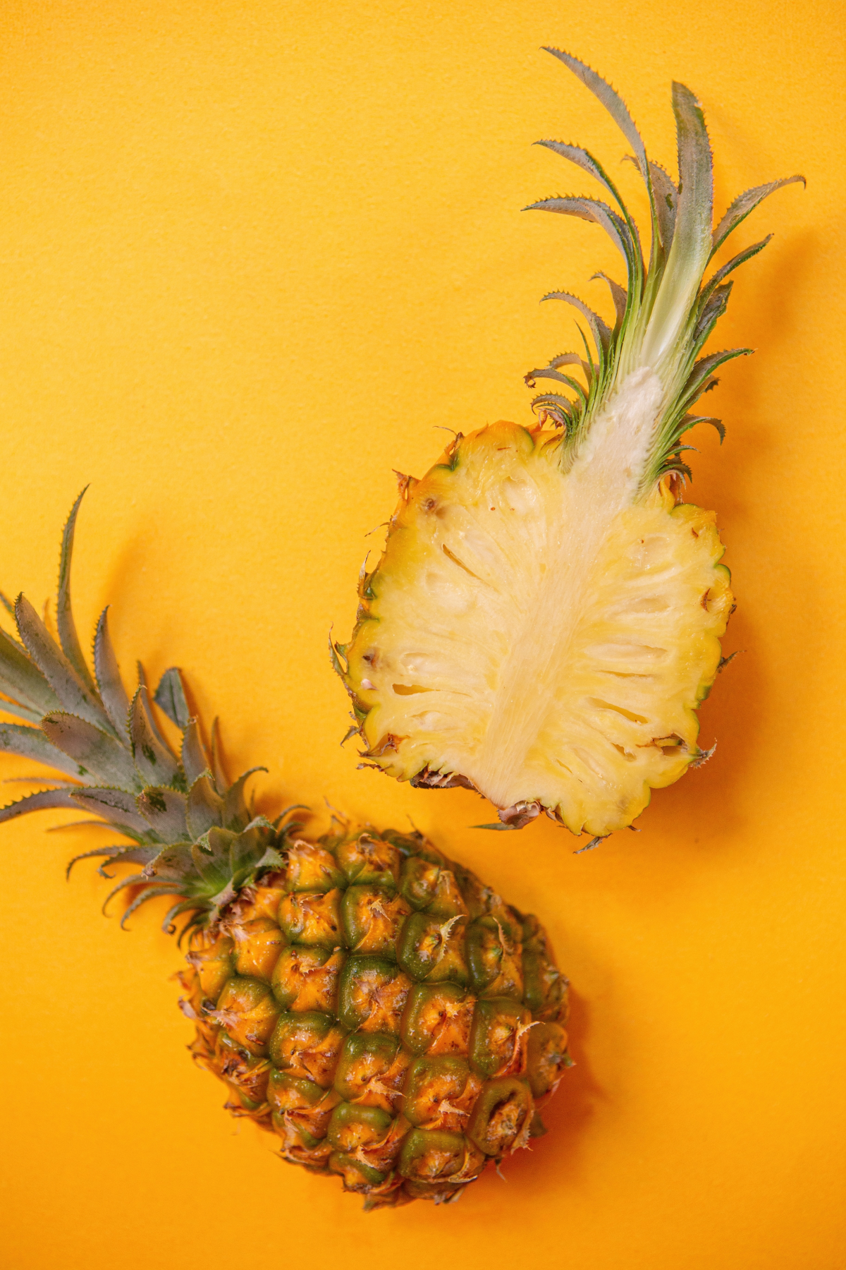 fruits that are in season in winter pineapple cut in half