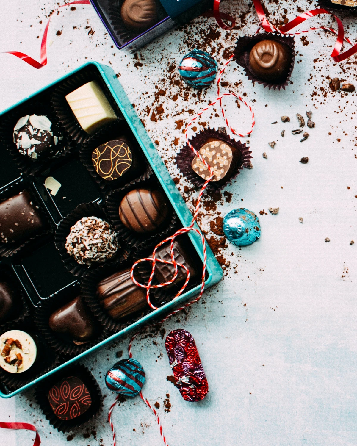 gourmet chocolates in a box